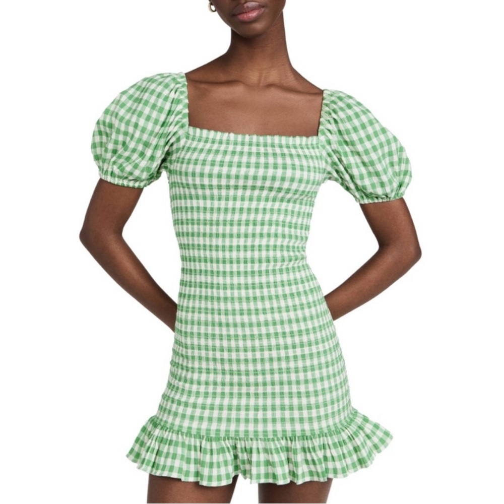 BB Dakota by Steve Madden green and white gingham dress